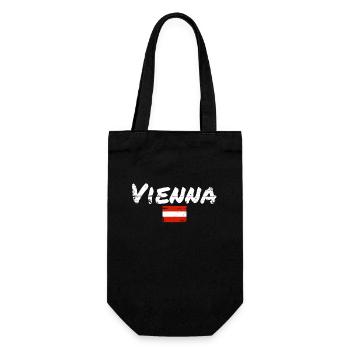 Vienne Autriche Vintage drapeau autrichien - Sac à bouteille - noir - Devant