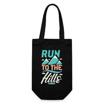 Courez vers les collines en disant coureur coureur joggeur - Sac à bouteille - noir - Devant