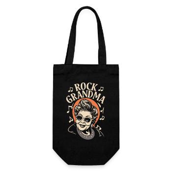 Rock Grand-mère Grand-mère Grand-mère Mamie mélomane - Sac à bouteille - noir - Devant