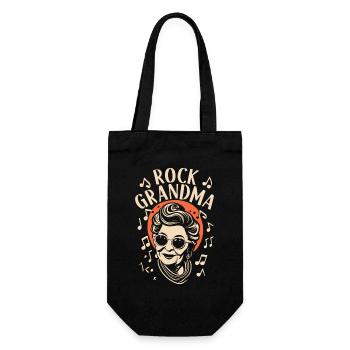 Rock Grand-mère Grand-mère Grand-mère Mamie mélomane - Sac à bouteille - noir - Devant