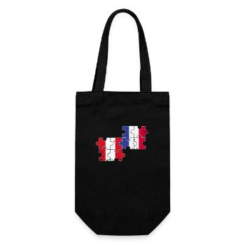 Peru France Vintage Flag French Peruvian - Gift Bag for Bottles - black - Front