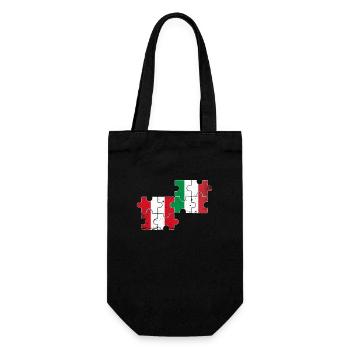 Peru Italy Vintage Flag Italian Peruvian - Gift Bag for Bottles - black - Front