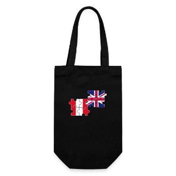 Peru UK Flag British Peruvians - Gift Bag for Bottles - black - Front