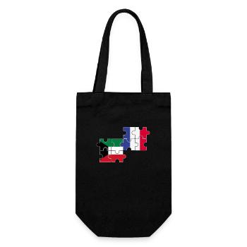 Kuwait Frankreich Flagge Französisch Kuwaiter - Geschenkbeutel für Flaschen - Schwarz - Vorne