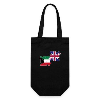 Kuwait UK Flagge Britischer Kuwaiter - Geschenkbeutel für Flaschen - Schwarz - Vorne