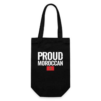 Proud Moroccan Vintage Morocco Flag Moroccan - Gift Bag for Bottles - black - Front