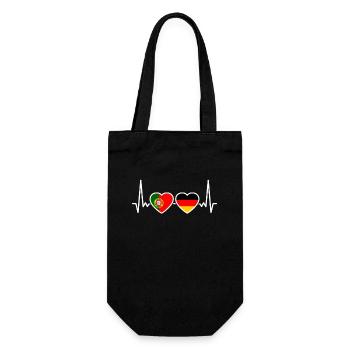 Portugal Allemagne Heartbeat Flag Portugais - Sac à bouteille - noir - Devant