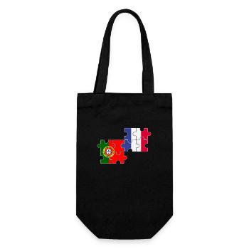 Portugal France Drapeau Français Portugais - Sac à bouteille - noir - Devant