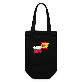 Pologne Espagne Drapeau Espagnol Polonais - Sac à bouteille - noir - Devant