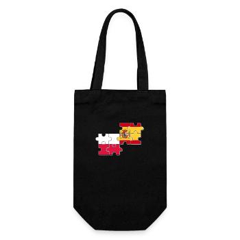 Pologne Espagne Drapeau Espagnol Polonais - Sac à bouteille - noir - Devant