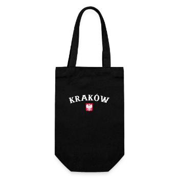Krakow Poland Polish Flag Pole - Gift Bag for Bottles - black - Front