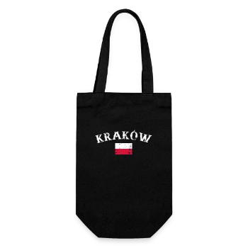 Krakow Vintage Polen Polnische Flagge Pole - Geschenkbeutel für Flaschen - Schwarz - Vorne
