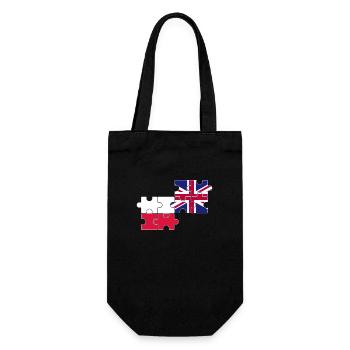 Pologne Grande-Bretagne Royaume-Uni Drapeau Britannique Polonais - Sac à bouteille - noir - Devant