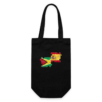 Guyane Espagne Vintage drapeau espagnol guyanais - Sac à bouteille - noir - Devant