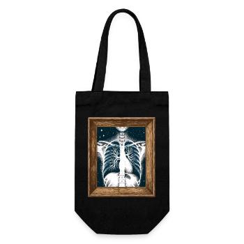 Medizinische Kunst Thoraxmalerei Radiologie - Geschenkbeutel für Flaschen - Schwarz - Vorne
