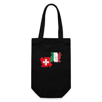 Suisse Italie Vintage Drapeau Italien Suisse - Sac à bouteille - noir - Devant