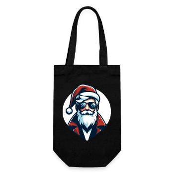 Hipster Santa Claus - Christmas Chic - Gift Bag for Bottles - black - Front