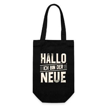 Neuer Job erster Arbeitstag Vorstellung Arbeit - Geschenkbeutel für Flaschen - Schwarz - Vorne