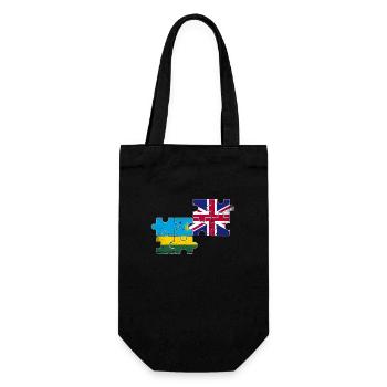 Ruanda UK Vintage Flagge Britisch Ruandisch - Geschenkbeutel für Flaschen - Schwarz - Vorne