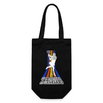 Tennis Tennis Player Woman Sport Match Club Fan - Gift Bag for Bottles - black - Front