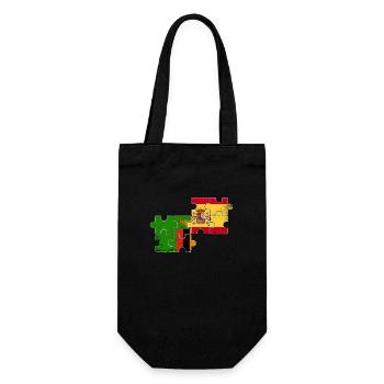 Zambia Spain Vintage Flag Spanish Zambian - Gift Bag for Bottles - black - Front