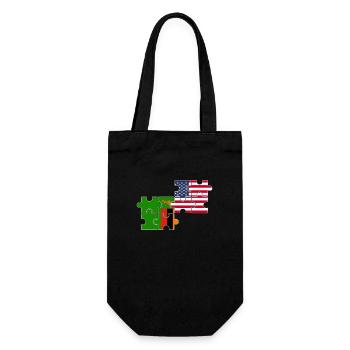 Sambia USA Flagge Amerikanisch Sambier - Geschenkbeutel für Flaschen - Schwarz - Vorne