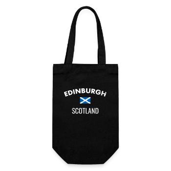 Edinburgh Scotland Schottland Schottische Schotte - Geschenkbeutel für Flaschen - Schwarz - Vorne