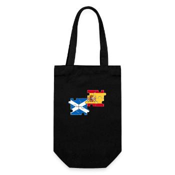 Scotland, Spain, flag, Spaniard, Scotsman - Gift Bag for Bottles - black - Front