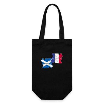 Scotland France Vintage Flag Scots - Gift Bag for Bottles - black - Front