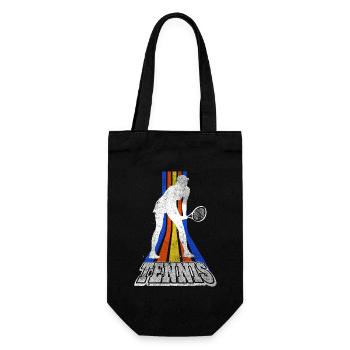 Tennis Tennis Player Woman Sport Match Club Fan - Gift Bag for Bottles - black - Front
