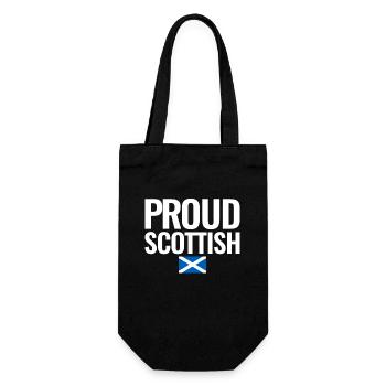 Proud Scottish Scotland Flag Scots - Gift Bag for Bottles - black - Front