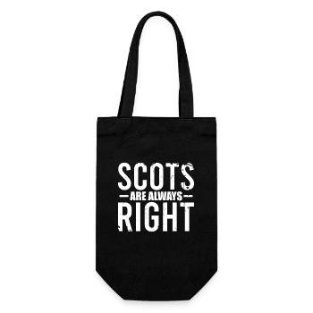 Scots Are Always Right Vintage Schottland - Geschenkbeutel für Flaschen - Schwarz - Vorne