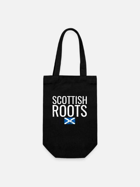 Scottish Roots Vintage Schottische Flagge Schotte - Geschenkbeutel für Flaschen - Schwarz
