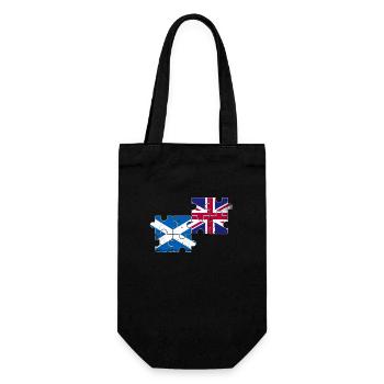 Schottland UK Vintage Flagge Britisch Schottisch - Geschenkbeutel für Flaschen - Schwarz - Vorne
