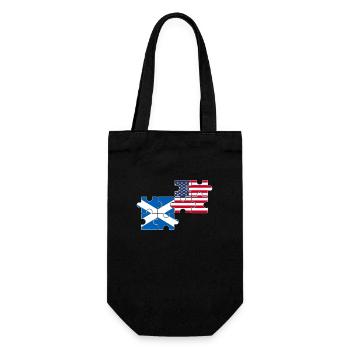 Scotland, USA, Flag, American, Scottish - Gift Bag for Bottles - black - Front