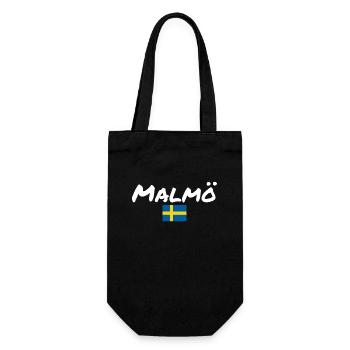 Malmö, Suède, Drapeau suédois, Suède - Sac à bouteille - noir - Devant
