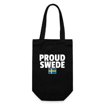 Proud Swede Schweden Schwedische Flagge Schwede - Geschenkbeutel für Flaschen - Schwarz - Vorne