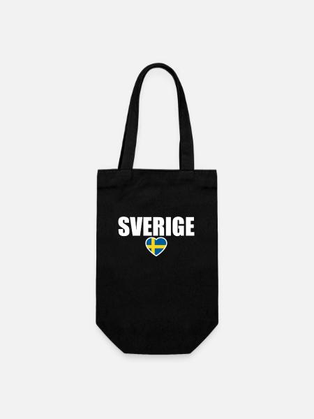 Sverige Schweden Schwedische Flagge Schwede - Geschenkbeutel für Flaschen - Schwarz