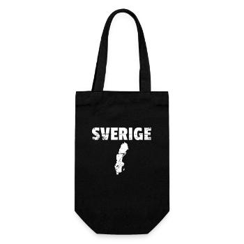 Sverige Vintage Schweden Karte Schwedische Schwede - Geschenkbeutel für Flaschen - Schwarz - Vorne