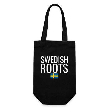 Racines suédoises Vintage Suède drapeau suédois - Sac à bouteille - noir - Devant