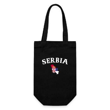Serbie Carte Serbie Drapeau serbe Serbie - Sac à bouteille - noir - Devant