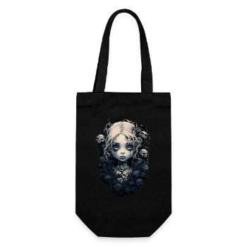 Fille Gothique Halloween Fantaisie Sombre - Sac à bouteille - noir - Devant