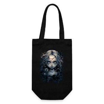 Fille Gothique Halloween Fantaisie Sombre - Sac à bouteille - noir - Devant