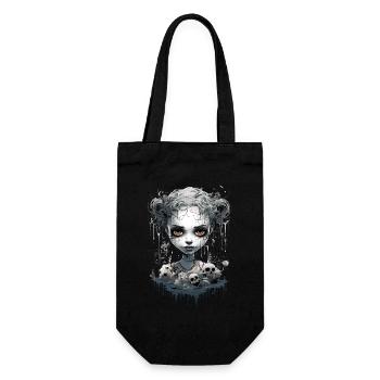 Fille Gothique Halloween Fantaisie Sombre - Sac à bouteille - noir - Devant