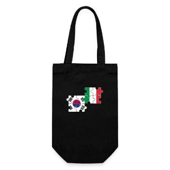 South Korea Italy Flag Italians South Koreans - Gift Bag for Bottles - black - Front