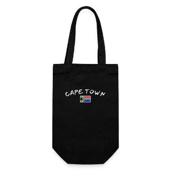 Cape Town South Africa South African Flag - Gift Bag for Bottles - black - Front