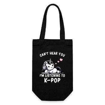K-Pop KPop Korean Music Unicorn - Gift Bag for Bottles - black - Front