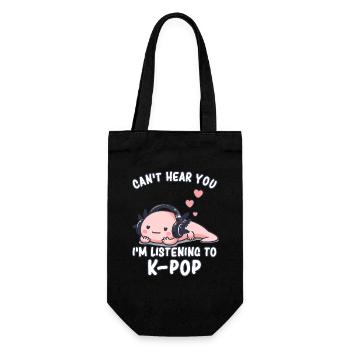 K-Pop KPop Korean Music Axolotl - Gift Bag for Bottles - black - Front