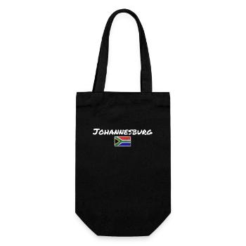 Johannesburg Vintage South African Flag - Gift Bag for Bottles - black - Front