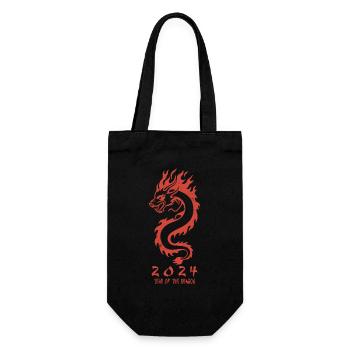 Idée cadeau du réveillon du Nouvel An 2024 de l’année du Dragon - Sac à bouteille - noir - Devant